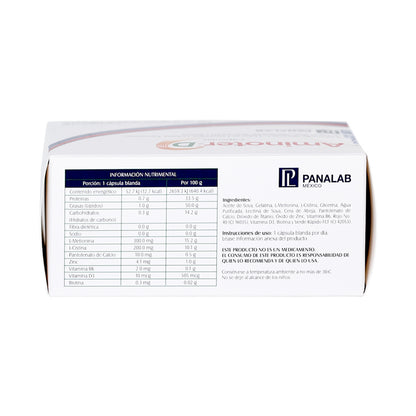 AMINOTER SUPLEMENTO ANTICAIDA  RESISTENCIA DE CABELLO Y UÑAS VITAMINA D3 B3 ALOPECIA HIPOALERGENICO, CAIDA DE CABELLO
