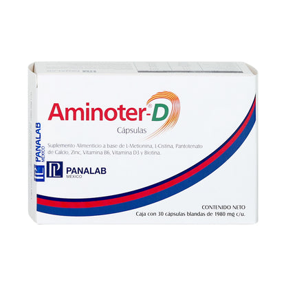 AMINOTER SUPLEMENTO ANTICAIDA  RESISTENCIA DE CABELLO Y UÑAS VITAMINA D3 B3 ALOPECIA HIPOALERGENICO, CAIDA DE CABELLO