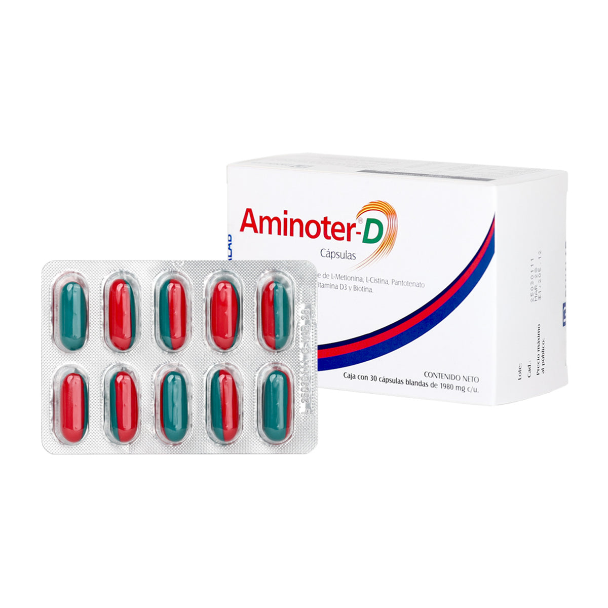 AMINOTER SUPLEMENTO ANTICAIDA  RESISTENCIA DE CABELLO Y UÑAS VITAMINA D3 B3 ALOPECIA HIPOALERGENICO, CAIDA DE CABELLO