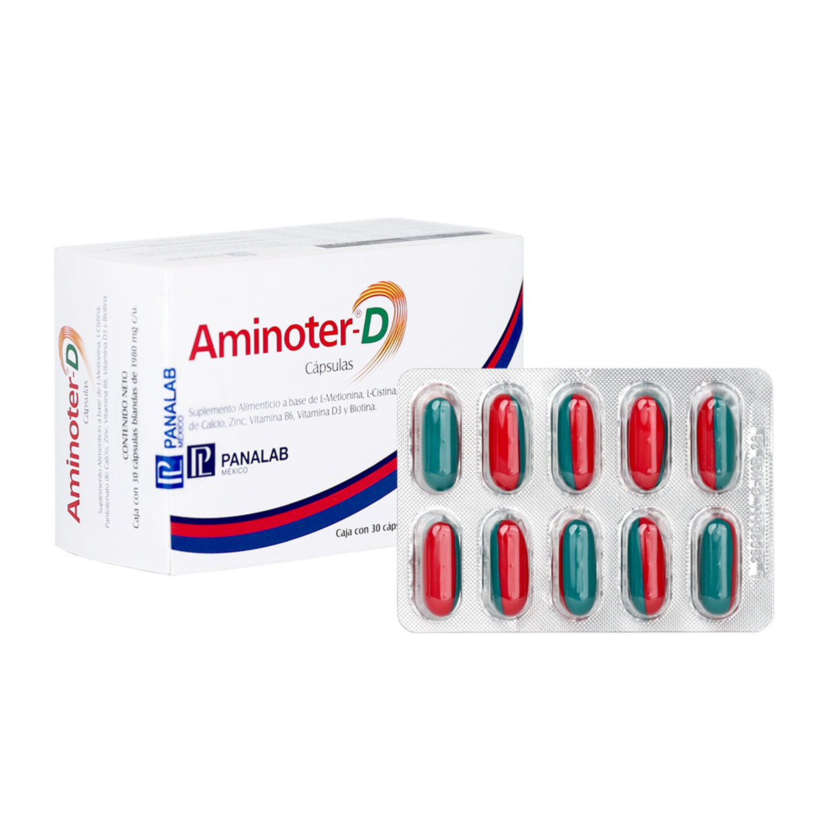 AMINOTER SUPLEMENTO ANTICAIDA  RESISTENCIA DE CABELLO Y UÑAS VITAMINA D3 B3 ALOPECIA HIPOALERGENICO, CAIDA DE CABELLO