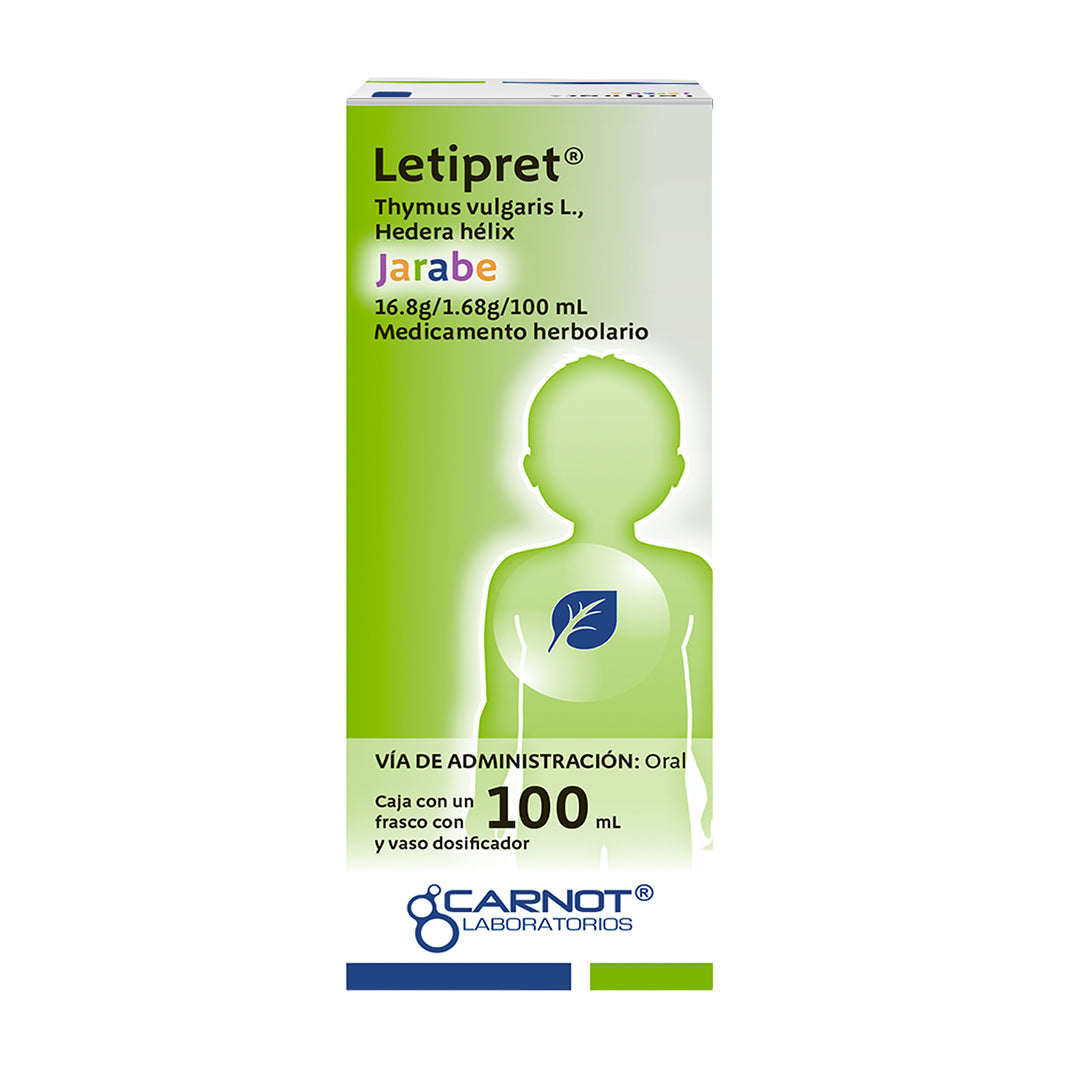LETIPRET JARABE PARA LA TOS DOSIS NIÑOS MEDICAMENTO HERBOLARIO 