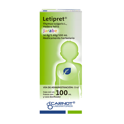 LETIPRET JARABE PARA LA TOS DOSIS NIÑOS MEDICAMENTO HERBOLARIO 
