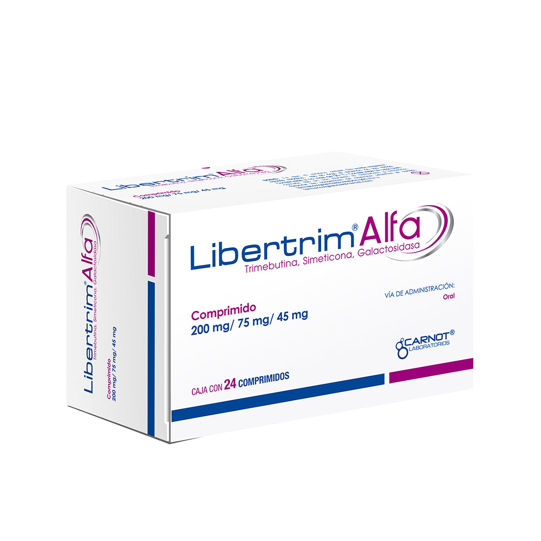 LIBERTRIM® ALFA ALIVIA, DOLOR ABDOMINAL, COLICOS 
DISMINUYE GASES, ESTRIÑAMIENTO, DIARREA