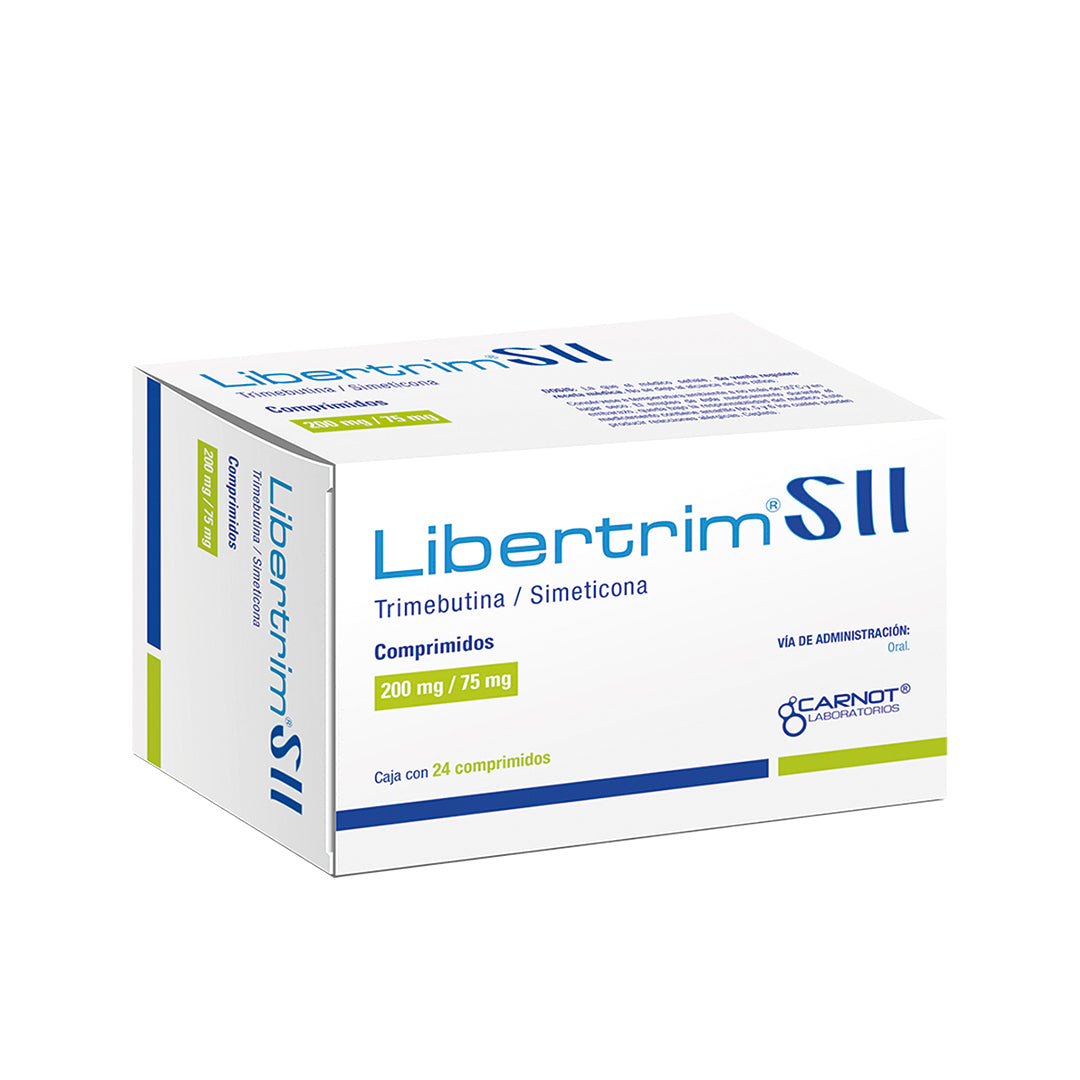 LIBERTRIM SII Trimebutina ALIVIA COLICOS ABDOMINALES, ESPASMOS INTESTINALES,DIARREA, ESTREÑIMIENTO, COLON IRRITABLE, DISPEPSIA COLITIS NERVIOSA,  MEJORA DIGESTION 