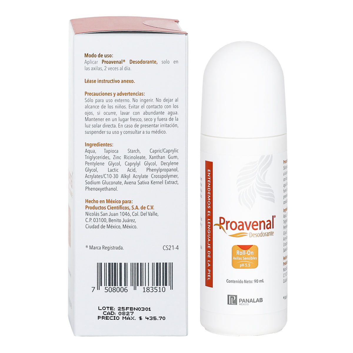 PROAVENAL DESODORANTE, PROTECCION CONTRA MAL OLOR Y TRANSPIRACION PIEL SENSIBLE ATOPICA PH 5.5 