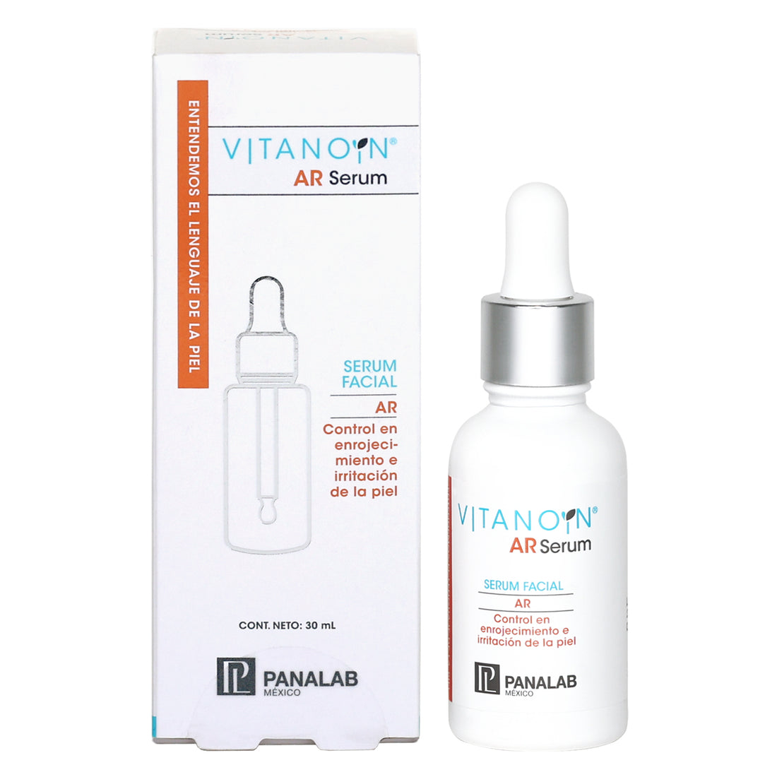VITANOIN AR SERUM ANTIINFLAMATORIO SEBORREGULADORES CALMANTES, ENROJECIMIENTO PARA PIELES SENSIBLES, MANCHAS ROSACEA, ACIDO HIALURONICO, ZINC PCA 