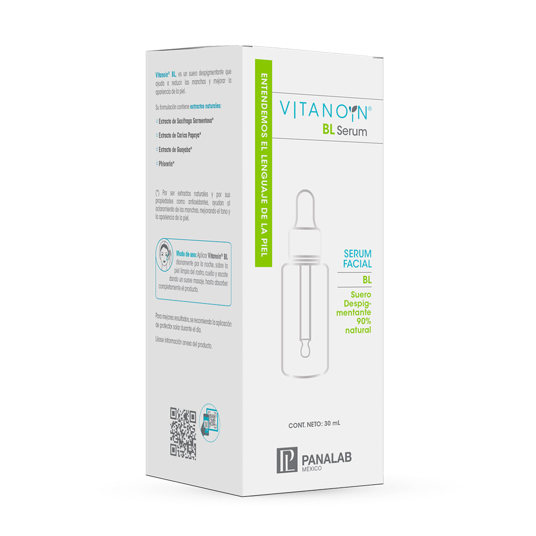 VITANOIN BL SERUM DERMATOLOGICO PIELES SENSIBLES REDUCE MANCHAS MEJORA TEXTURA DESPIGMENTANTE HIDRATANTE EXTRACTO DE GUAYABA 