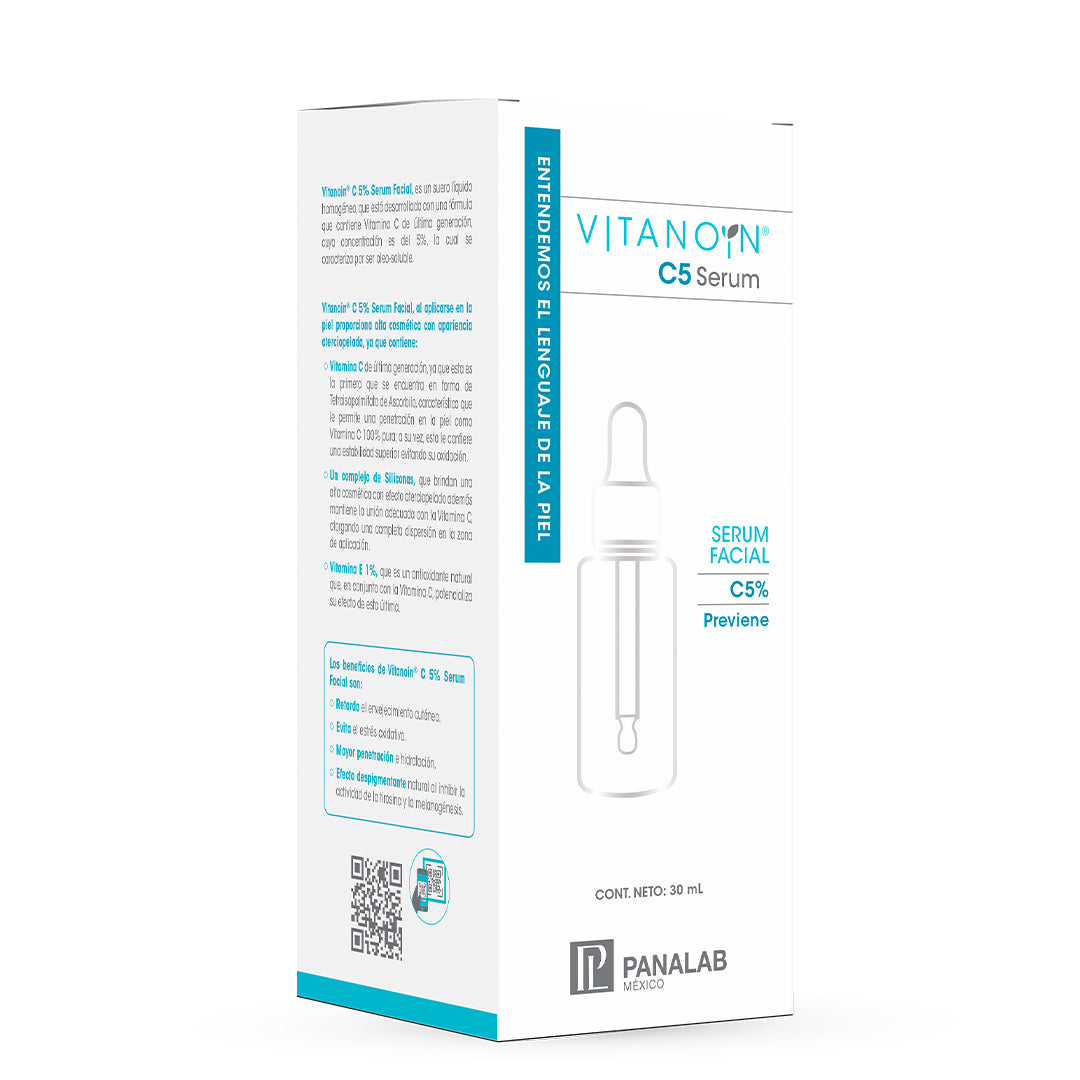 VITANOIN C5 SERUM FACIAL VITAMINA C VITAMINA E ANTIOXIDANTE  ESTIMULA COLAGENO FIRMESA Y ELASTICIDAD 