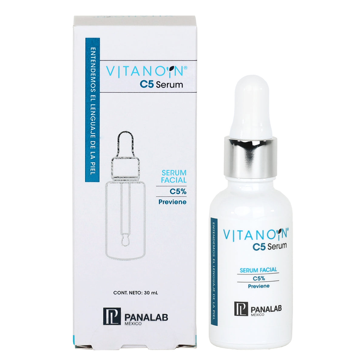 VITANOIN C5 SERUM FACIAL VITAMINA C VITAMINA E ANTIOXIDANTE, ESTIMULA COLAGENO, FIRMESA Y ELASTICIDAD 